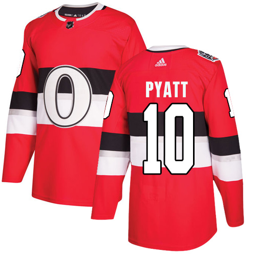 Adidas Senators #10 Tom Pyatt Red Authentic 100 Classic Stitched NHL Jersey